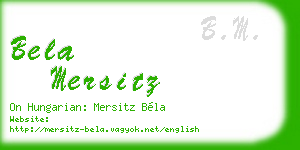 bela mersitz business card