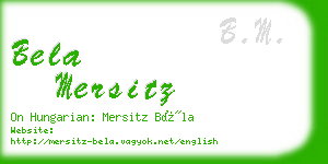 bela mersitz business card